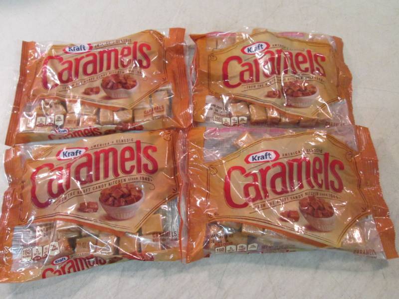 lot 134 image: 4 Bags of Kraft Caramels Best by Ma...