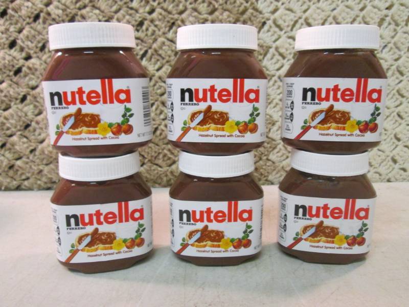 lot 137 image: 6 Jars of Nutella Spread Best by Fe...