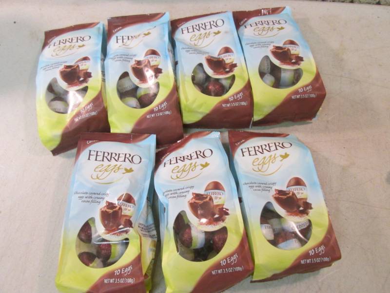 lot 142 image: 7 Bags of Cocoa Ferrero Eggs Best b...