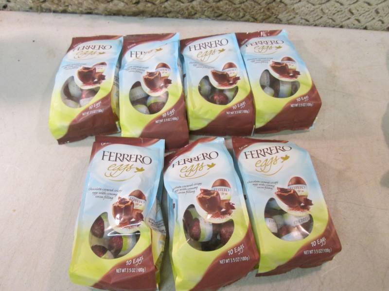 lot 143 image: 7 Bags of Cocoa Ferrero Eggs Best b...