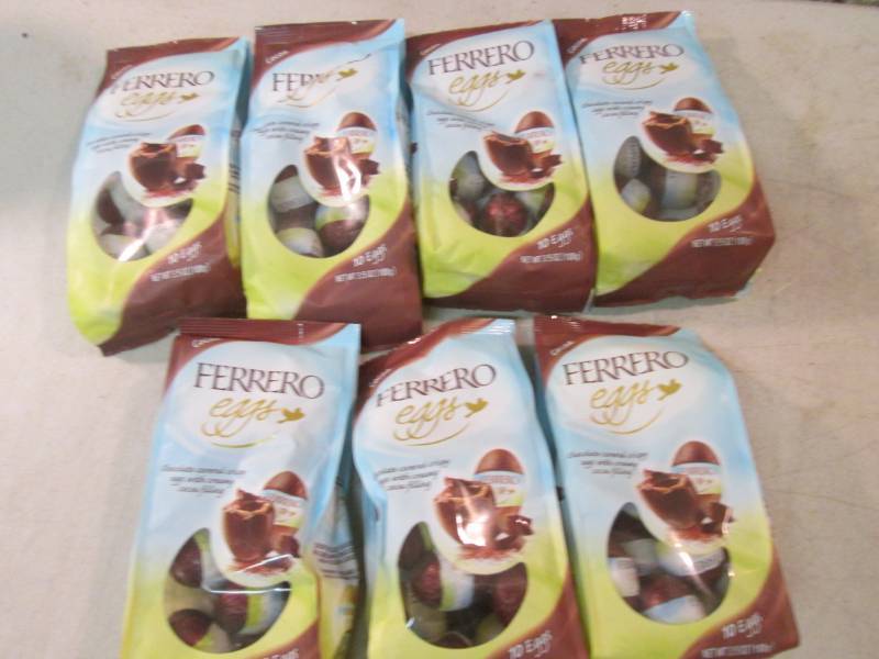 lot 144 image: 7 Bags of Cocoa Ferrero Eggs Best b...