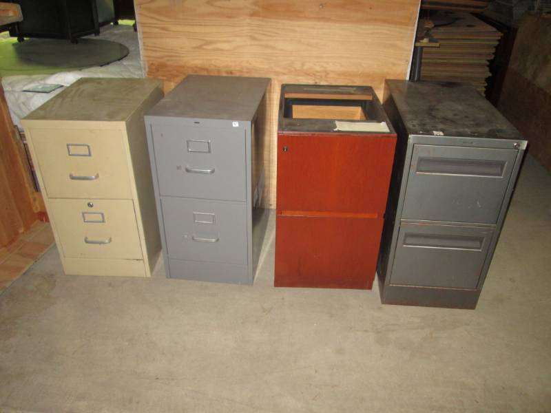 lot 214 image: Lot of 4 2-Drawer File Cabinets...