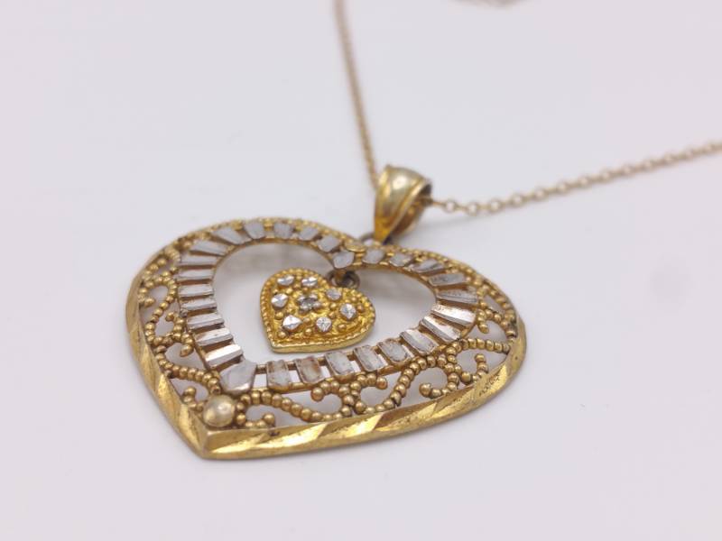 lot 62 image: Italian Gold over Sterling Silver Estate Necklace