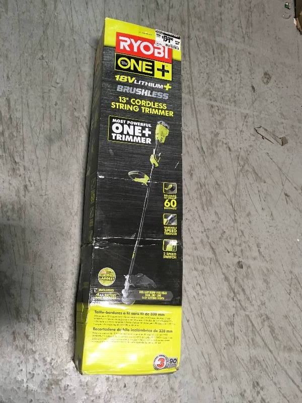 Ryobi ONE Brushless 13 Cordless String Trimmer in good condition