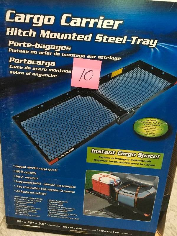 Cargo Carrier Hitch Mounted Steel Tray not used