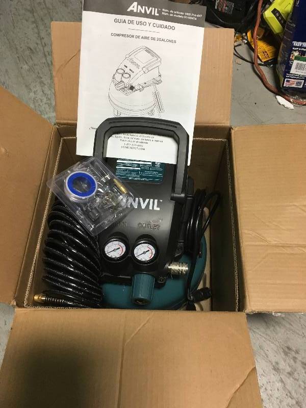 Anvil 2G Pancake Air Compressor open box in good condition