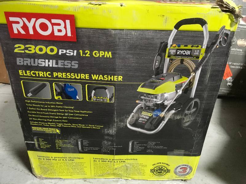 Ryobi 2300 PSI Brushless Electric Preassure Washer not used