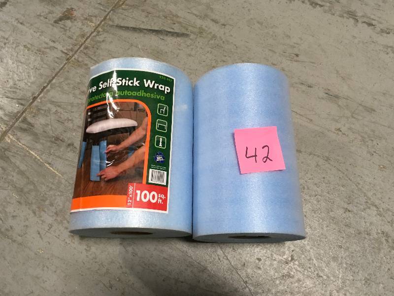 Lot of 2 Pratt 12 in. x 100 ft. Self-Stick Furniture Foam Wrap not used