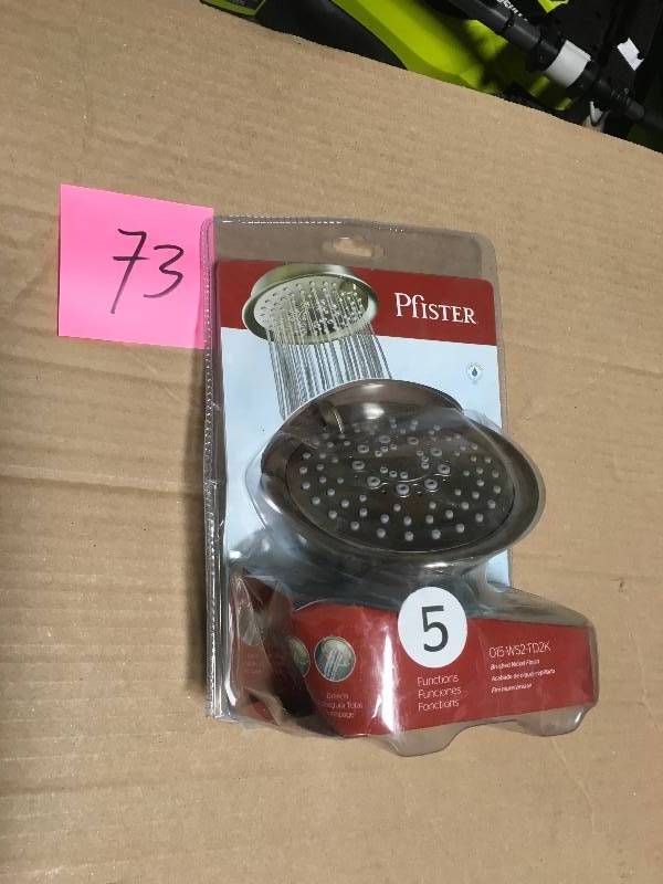 Pfister Universal 5-Spray 5.66 in. Fixed Shower Head in Brushed Nickel not used