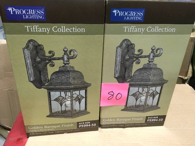 Lot of 2 Progress Lightning Tiffany Collection New