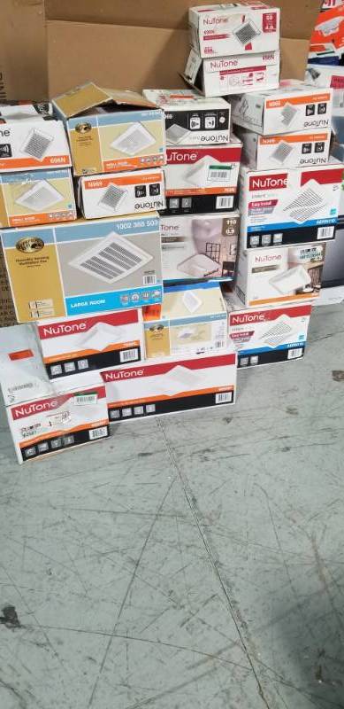 WHOLESALE MIXED LOT OF RETURNS Miscellaneous bathroom Ceiling Fans all various conditions