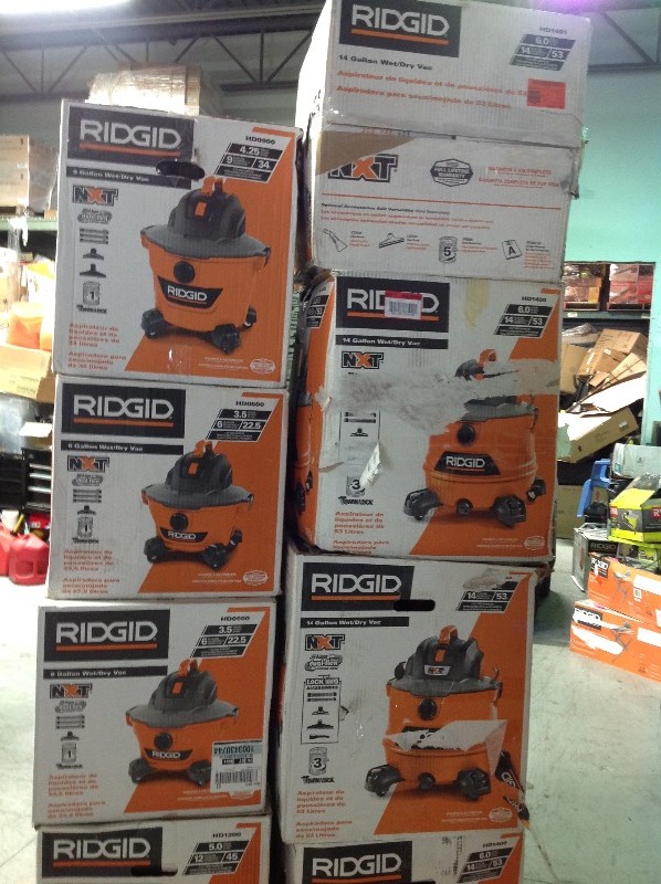 Lot of 20 Ridgid Vaccun diferents sizes all in working conditions