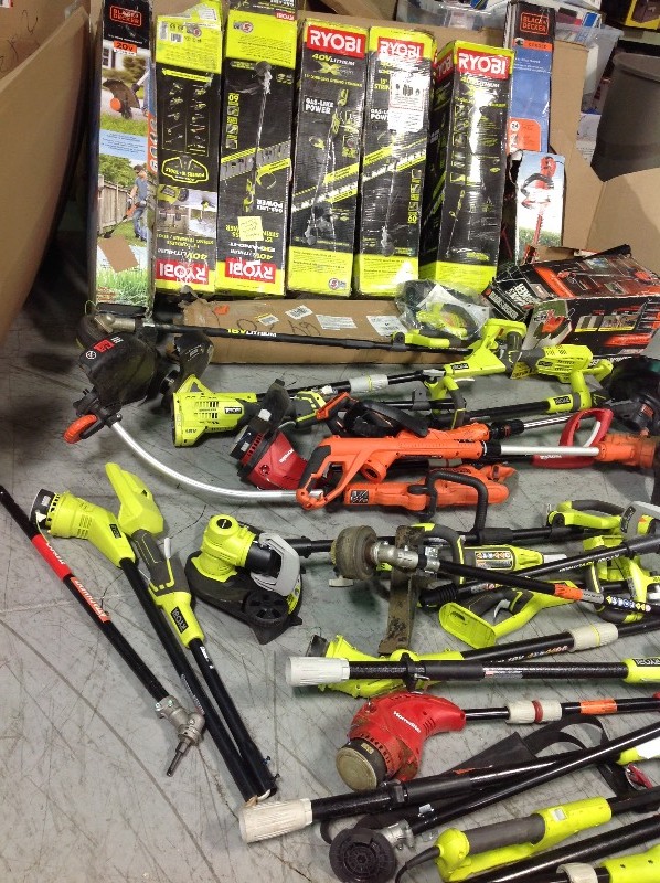 WHOLESALE MIXED LOT OF RETURNS  trimmer edger and more all various conditions