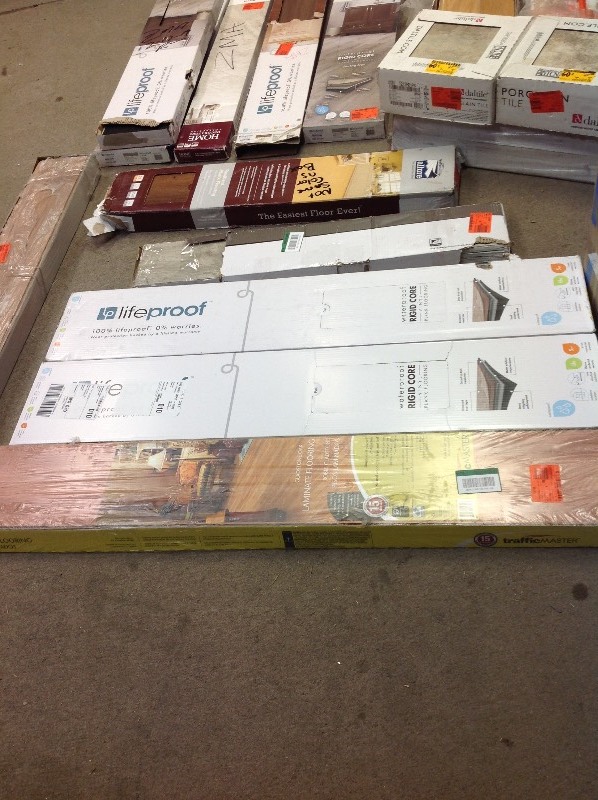 WHOLESALE MIXED LOT OF RETURNS  flooring different sizes
