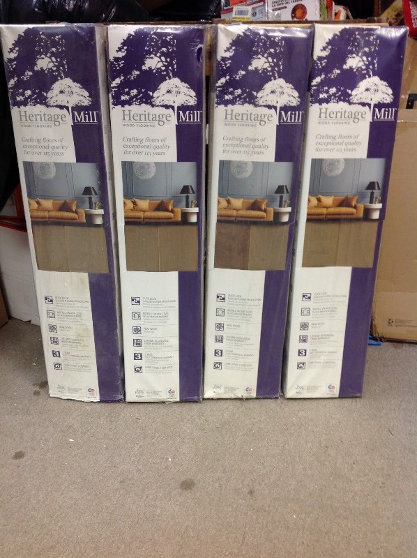 Lot of 4 boxes Heritage Mill American Birch Silvered 38 in. Thick x 4-34 in. Wide x Random Length Engineered Click Wood Flooring (22.5 sq.ft.case)