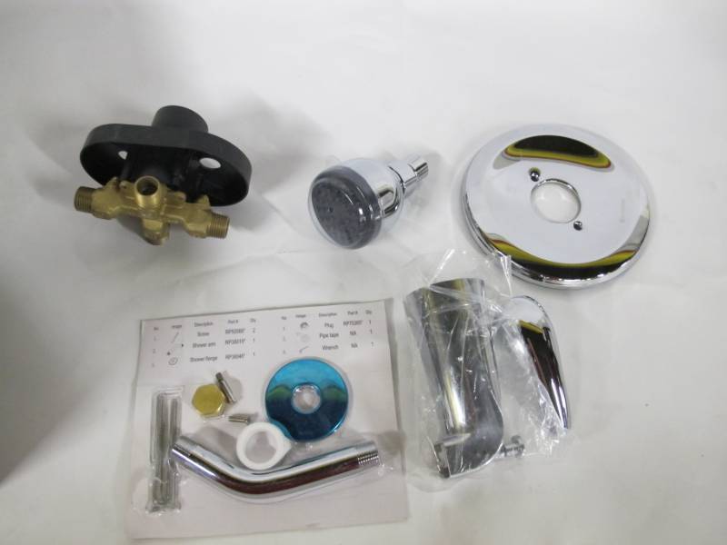 lot 20 image: Glacier Bay Aragon Single-Handle 1-Spray Tub and Shower Faucet in Chrome (Valve Included)