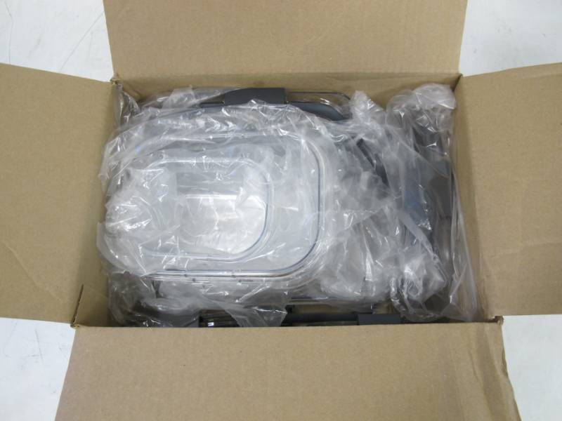 lot 214 image: Rubbermaid Brilliance Food Storage Container Set, 18-piece, Clear