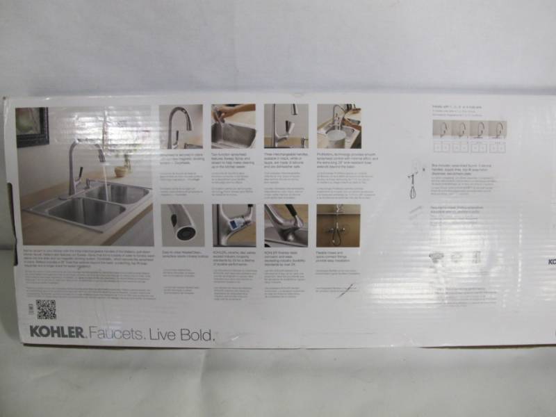 lot 22 image: Kohler Malleco Pull-down kitchen sink faucet with soaplotion dispenser R562-SD-VS