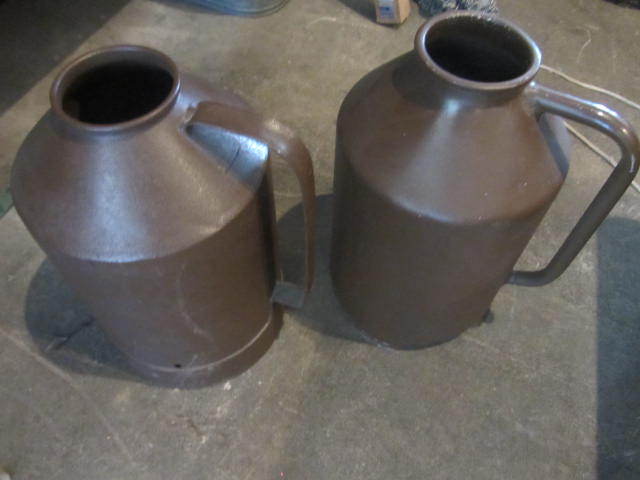 Pair Metal Jugs