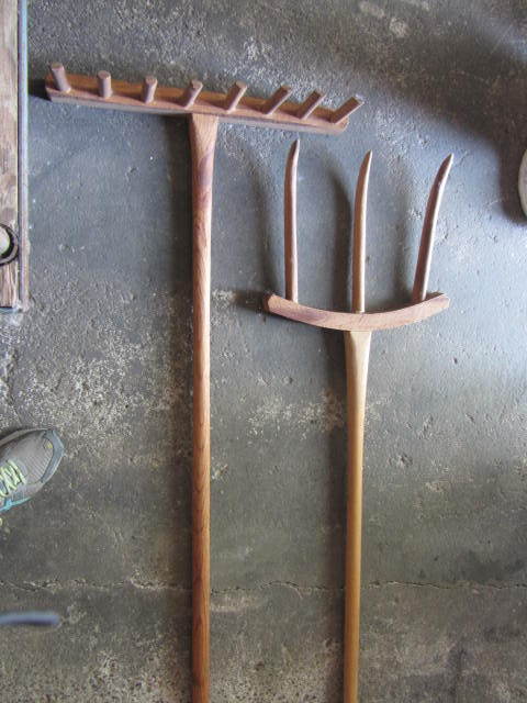 Handmade Rake & Fork