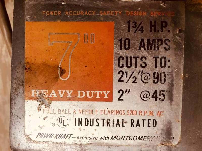 lot 52 image: Vintage Montgomery Ward 7 Circular Saw
