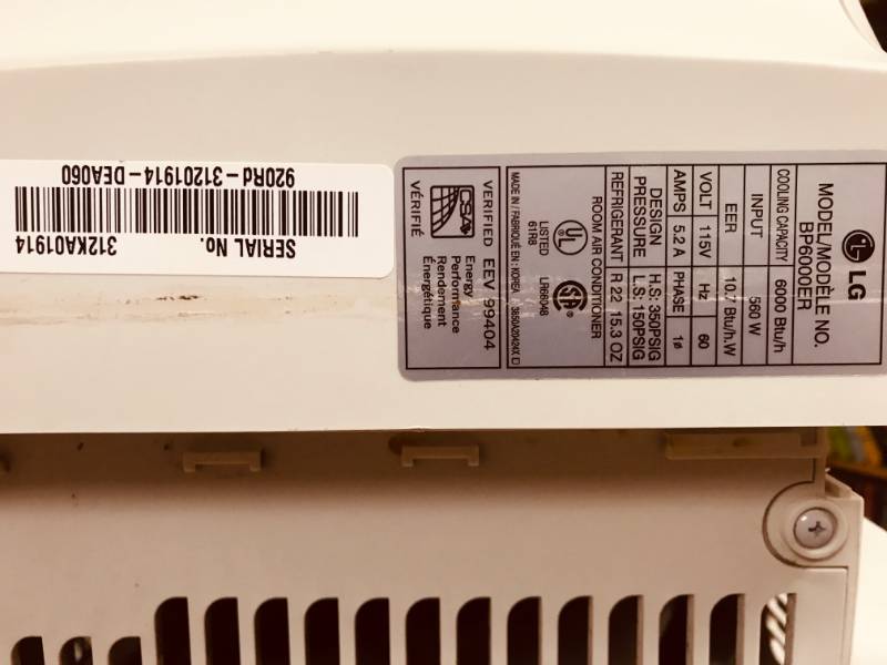 lot 72 image: LG  Air Conditioner  Remote Control  Window Unit