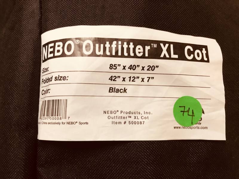 lot 74 image: NEBO Outfitter XL Cot