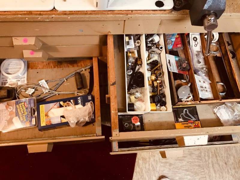 lot 88 image: Extensions Cords  Tape  Hardware Etc.