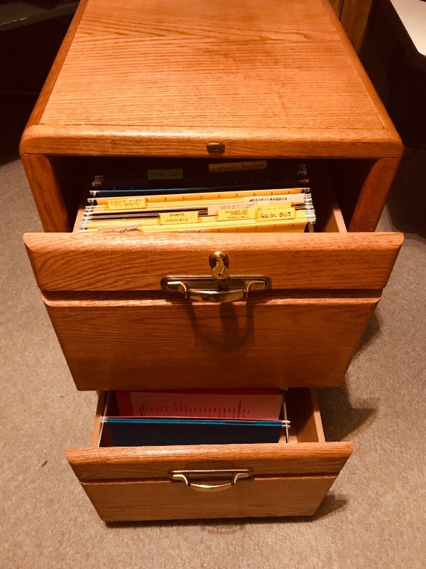 lot 18 image: Oak Filing Cabinet