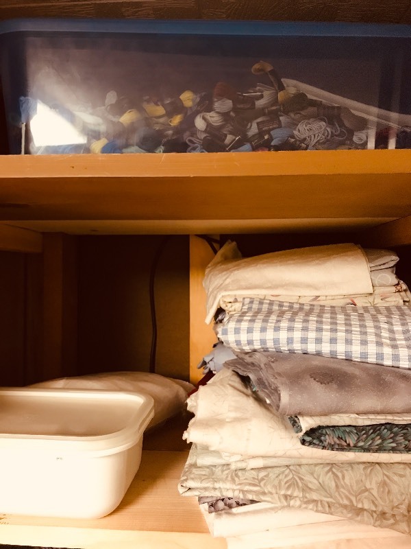 lot 149 image: Full Closet of Knitting Materials and Puzzles