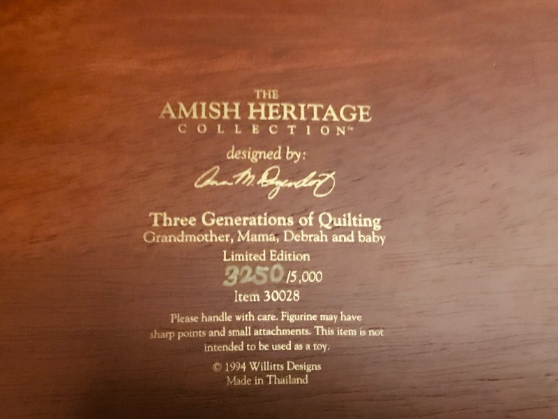 lot 209 image: Amish Heritage Collection Set Limited Edition