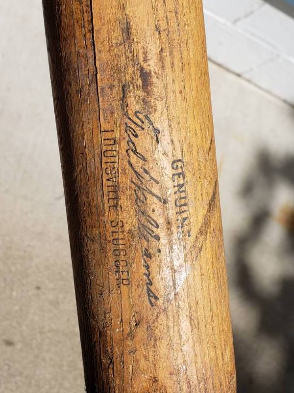 lot 258 image: (2) Vintage Hillerich & Bradsby Ted Williams and Nelson Fox Baseball Bats