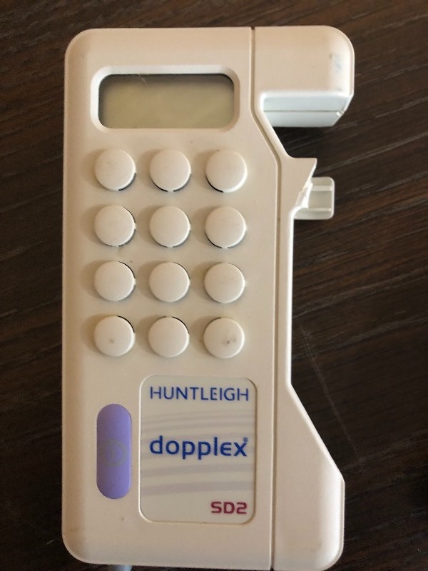 lot 20 image: WOW MSRP $1500 Huntleigh Dopplex SD2 Bi-Directional Doppler - Tested Working - Needs Batteries & Holster One Side Has A Small Break Shown In Pics