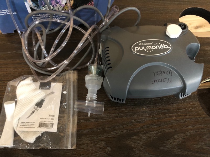 lot 79 image: DeVilblis PulmoNeb Compact Compressor Nebulizer System