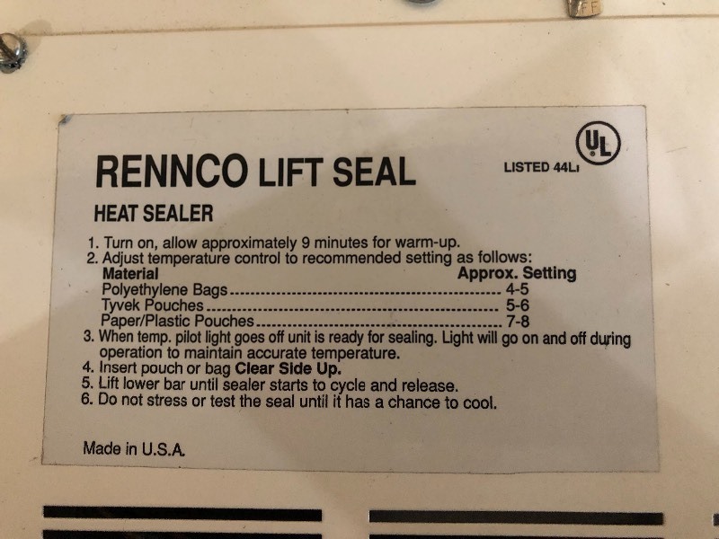 lot 27 image: Rennco Lift Seal&nbspMedical Packaging&nbspHeat Sealer