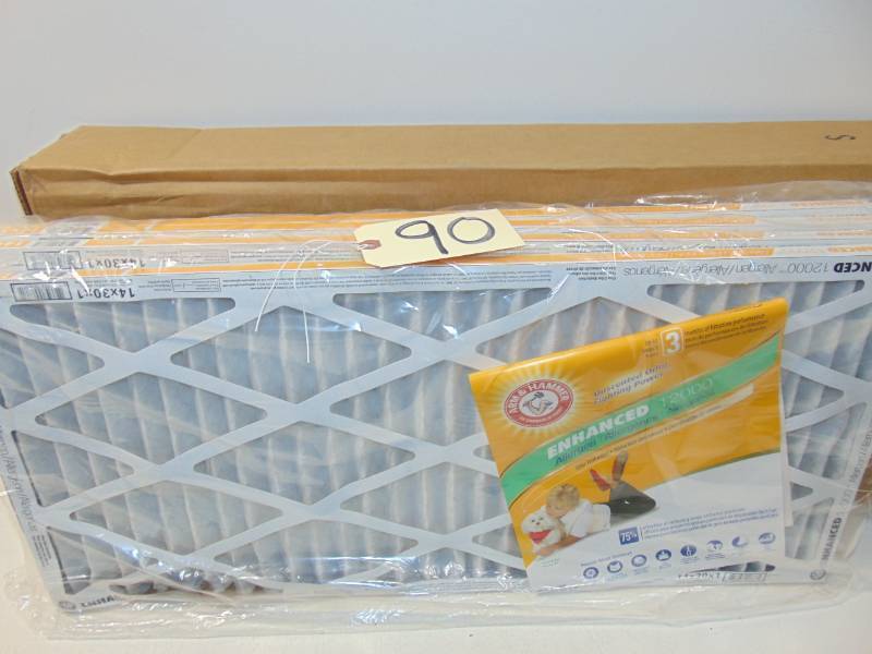 Twin XL Memory Foam Mattress Pads (#69)  4 Pack 14 in x 30 in x 1 in Air Filters (#90)