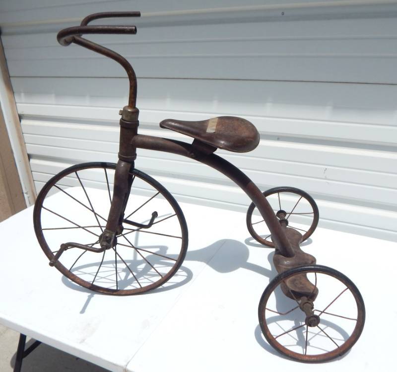 Antique Tricycle with Hard Rubber Tires Estate Auction Antiques