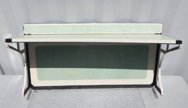 lot 50 image: Vintage Dixie Cast Iron Stove Porcelain and Metal Shelf
