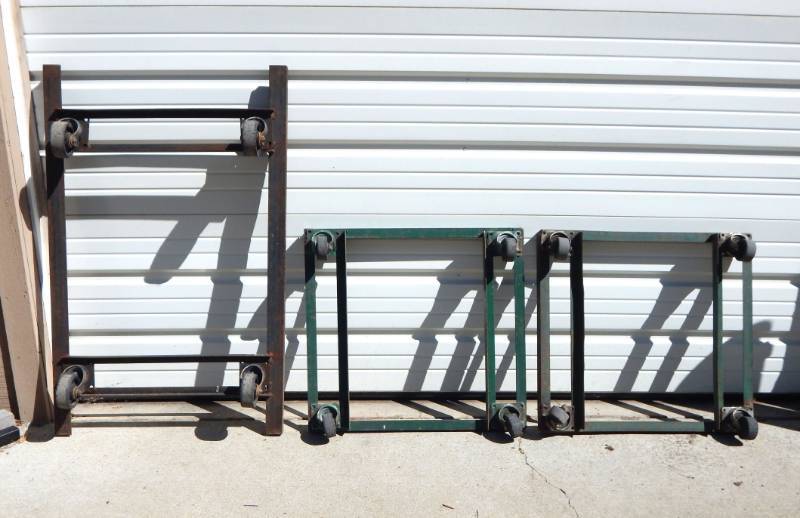 lot 65 image: Dual Purpose Rolling Mobile Base Steel Iron Dollies