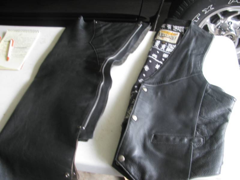 lot 173 image: Leather Motor Cycle Chaps #184