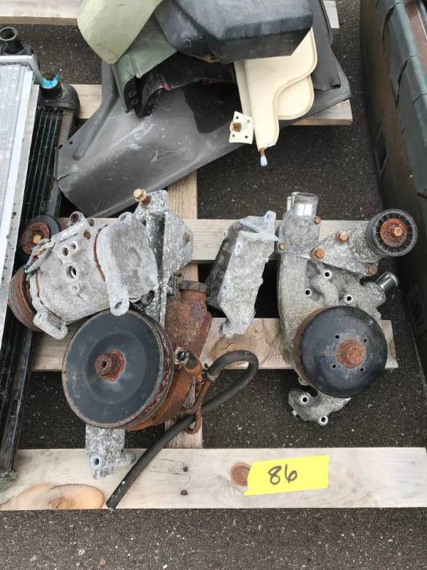 lot 86 image: Pallet of ( 2 Radiators, LS Engine Brackets and More)