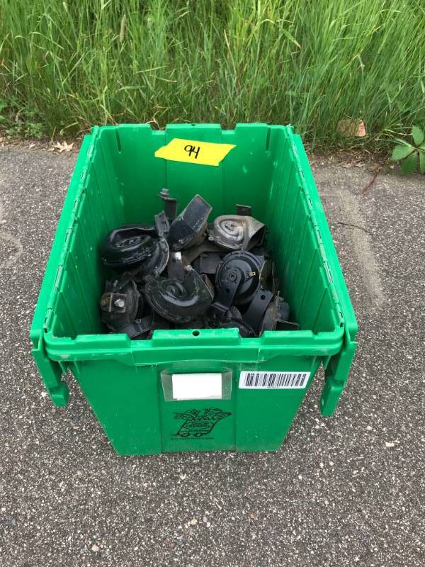 lot 94 image: Large Bin of GM Horns