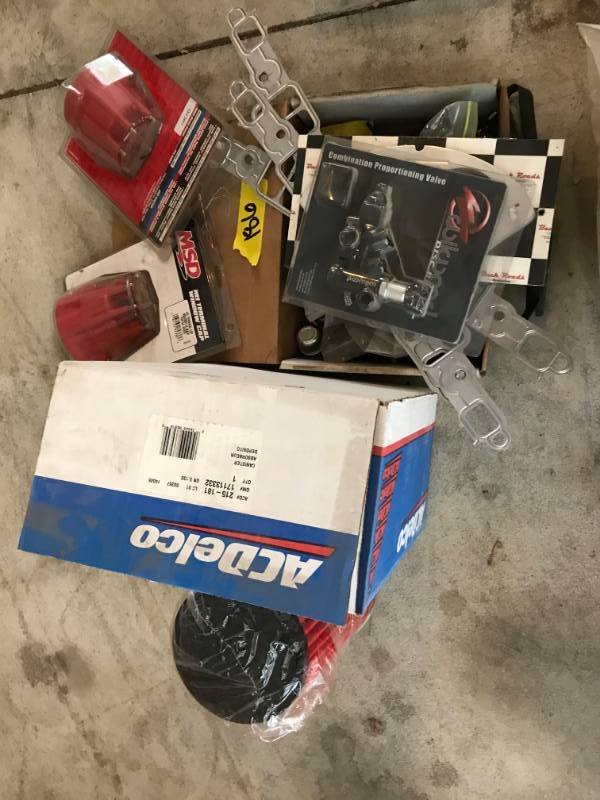 lot 186 image: (2) MSD Caps - Wilwood Pro-valve - Air filter