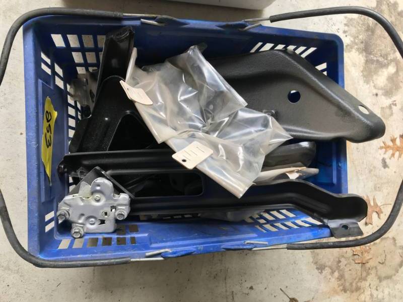 lot 253 image: Bumper Brackets - Trunk Latches - Engine Brackets - Most NEW