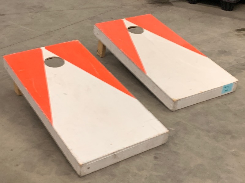 lot 2 image: Set Of Cornhole  Bags Toss Game Boards
