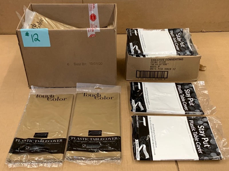 lot 12 image: (2) Boxes Of New Table Covers