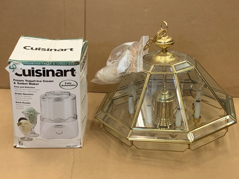 lot 30 image: Cuisinart Ice-Cream Maker & Dining Room Chandelier