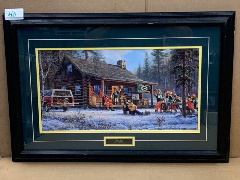 lot 40 image: Game Day BG Packers Print
