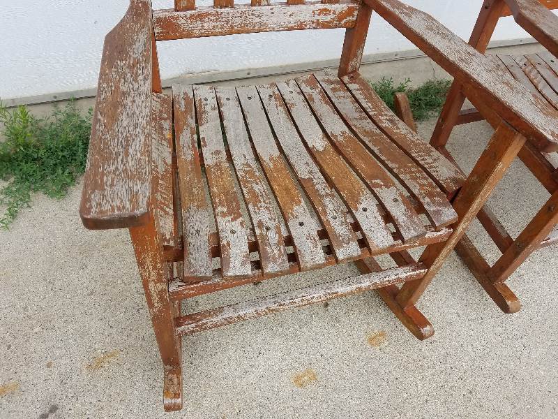 lot 29 image: Wood Rocking Chairs