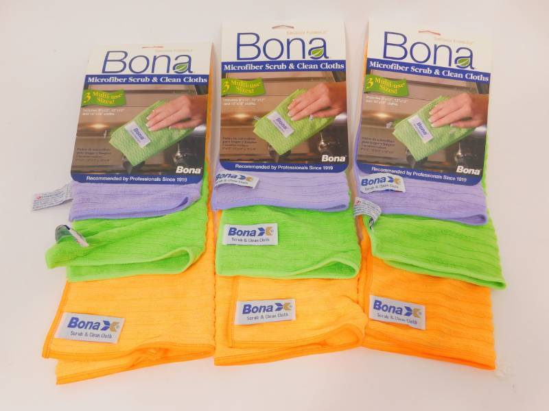 Lot of New Bona Microfiber Scrub and Clean Cloths
